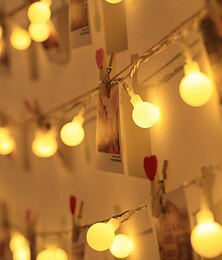 economico -globo luci della stringa 10m 100 led mini palla fata luce all'aperto decorazione di cerimonia nuziale luci impermeabile per interni esterni camera da letto festa giardino albero di natale decor plug