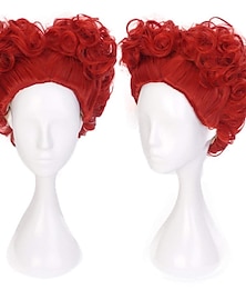 economico -Winifred Sanderson Hocus Pocus Parrucca Corto Rossa Regina Sintetica Cosplay per Donne Parrucche di Halloween