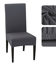 economico -fodera elastica per sedia da pranzo bordeaux coprisedia da cucina per sala da pranzo festa nero verde rosso grigio antigraffio morbido resistente lavabile
