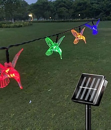 お買い得  -ソーラー屋外ライト IP65 防水 ハチドリ ストリングライト 5m 20LED 3.5m 10LED フェアリーストリングライト ガーデン ウェディング ホリデー 屋外装飾