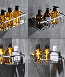 billiga -badrumshylla för tvättutrustning, badarmatur, ny design kreativ samtida modern, väggmonterad 304 rostfritt stål, triangel rektangel 1 st