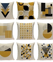 billige -geometri dobbel side putetrekk 1pc mykt kaste putetrekk putetrekk putetrekk til sofa soverom stue overlegen kvalitet maskinvaskbar utendørs pute til sofa sofa seng stol
