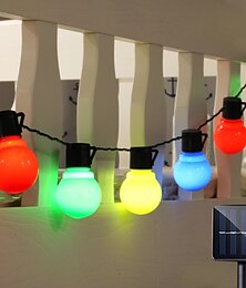 abordables -Guirlande lumineuse LED solaire d'extérieur élégante pour réception de mariage, fête, rétro, G50, étanche, 5 m, 3 m, guirlande lumineuse LED, Noël, mariage, fleur, rue, jardin, extérieur, décoration,