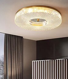 abordables -Plafonnier led acrylique rond or design 50cm encastré lumières cuivre laiton moderne salon chambre salle à manger 220-240v 110-120v