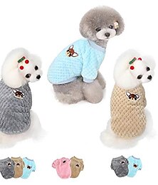 abordables -Perros Gatos Animales Pequeños de Pelo Saco y Capucha Tejido Camisa / Camiseta para perro Sudadera con capucha para perro Sudadera con capucha para gato Invierno Otoño Templado Fiesta Ropa para perros