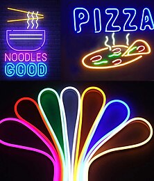 billiga -220v led neon flexibel remsa lina vattentät smd2835 120led/m med nätkontakt rgb färgskiftande 8x16mm 5m 10m 20m