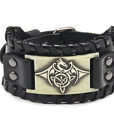 billige -flying dragon totem leather bracelet alloy cowhide bracelet men's