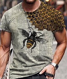 abordables -Homme Grande Taille Chemise Grand et grand Graphic Col Rond Imprimer Manche Courte Eté Design Décontractées Grand et grand du quotidien Vacances Hauts