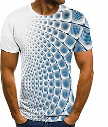 preiswerte -Herren Hemd T Shirt Tee Graphic Schottenstoff Kariert 3D Rundhalsausschnitt Meerblau Kobaltblau Blau Purpur Grau 3D-Druck Party Täglich Kurzarm Bekleidung Basic Komfortabel Groß und hoch