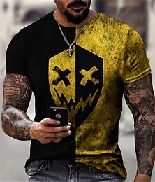ieftine -Bărbați Mărime Plus Tricou Mare si inalt Grafic Stil Nautic Manșon scurt Vară Designer De Bază Casual Croi Slim Casual Zilnic Topuri