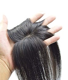 levne -dámské tupé na lidské vlasy rovné strojně jemné / párty / dámská párty / večer / denní nošení / dovolená pro ženy s řídnoucími vlasy a vypadáváním vlasů