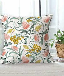 economico -floreale doppio lato cuscino 1pc morbido decorativo quadrato copertura del cuscino cuscino federa per camera da letto soggiorno qualità superiore lavabile in lavatrice cuscino esterno per divano