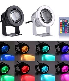 economico -Faretti Per Laghetto A Led Faretti Per Fontana Subacquea Telecomando RGB Impermeabile Che Cambia Colore Perline A Led 12V Per Il Paesaggio