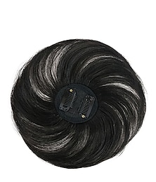 abordables -adornos para el cabello para mujeres cabello humano real con flequillo adornos para el cabello para mujeres con adelgazamiento del cabello