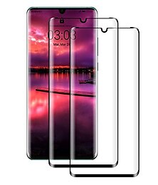 billiga -2 sts Telefon Skärmskydd Till Huawei P30 Pro Härdat Glas 9 H-hårdhet Anti-fingeravtryck Högupplöst (HD) Explosionssäker Reptålig Mobiltelefonstillbehör
