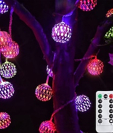 cheap -LED String Lights Remote Control 3M 20LEDs Wrought Iron Hollow String Light Waterproof Battery Box or USB Operation Ball Fairy Lights Christmas Wedding Party Garden Holiday Decoration