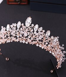 cheap -Crown Tiaras Headdress Alloy Wedding Party / Evening Valentine's Day Valentine Wedding Bridal With Metal Trim Headpiece Headwear