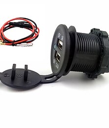 abordables -Adaptateur de prise de chargeur double usb étanche voiture chargeur rapide prise de courant pour voiture/camion/moto bateau rv