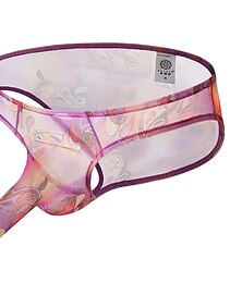 billiga -Herr 1-pack Sexiga trosor Kalsong Mönster Polyester Låg Midja Svart Vit