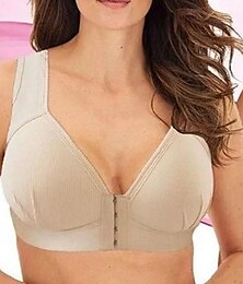 olcso -női push up melltartók teljes fedésű csipke tiszta színű elülső záródású nylon szexi 1db fekete rózsaszín otthoni ruhák