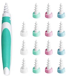 abordables -outil d'élimination de la cire d'oreille dissolvant de cire d'oreille nettoyant pour les oreilles en silicone sans danger spirale douce oreillette réutilisable intelligente kit de nettoyage attrapeur