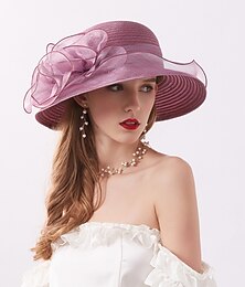 economico -Cappelli Rete Cappello da sole Casual Vacanze San Valentino Melbourne Cup Moda con copricapo floreale Abbigliamento da impressionare Abiti da corsa