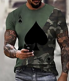 olcso -Férfi Extra méret Ing Nagy és Magas Grafika Terített nyak Nyomtatott Rövid ujjú Nyár Dizájn Alkalmi Nagy és magas Napi Szabadság Felsők