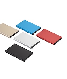 preiswerte -1 PC Geldbörsen ändern Kreditkartenfach Ausweishalter Alumniumgemisch Metall Visitenkartenhalter Wasserfest Taschen Multi-Funktions- für Damen Herren