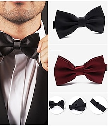 Недорогие -мужские активные галстуки однотонные черные красные 2024