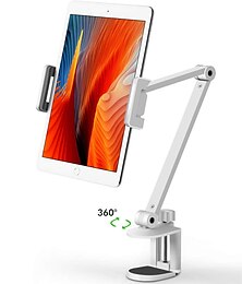 economico -supporto per supporto per tablet con braccio lungo 27 pollici regolabile a 360 °, supporto per videocamera per proiettore con supporto per webcam, adatto per dispositivi da 4,7 "-13" tablet telefono