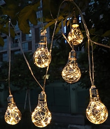 levne -měděný drát žárovka řetězec světla 4m 10leds víla světlo baterie provoz zahrada dovolená venkovní domácí dekorace