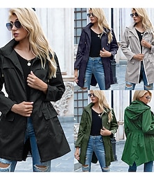 economico -Per donna Poncho antipioggia Impermeabile da escursione Giacca impermeabile da escursione All'aperto Tenere al caldo Impermeabile Antivento Traspirante Felpa con cappuccio Poncho Superiore Zip