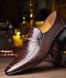 abordables -Homme Oxfords Chaussures habillées robe ceremonie Fête de Mariage Cuir PU Noir Marron L'autume Printemps