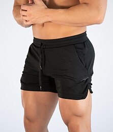 preiswerte -Herren Sportliche Shorts 3-Zoll-Shorts Trainingsshorts Kurze Shorts Kurze Sporthose Kordelzug Yoga Kurz Einfarbig Atmungsaktiv Schnelltrocknend Kurz Ausbildung Sport & Natur Fitness Sport Outdoor