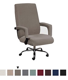 abordables -Housse de chaise de bureau d'ordinateur chaise de jeu housse de chaise extensible unie couleur unie durable lavable protecteur de meubles