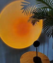 billiga -solnedgångsprojektionslampa 180 graders rotation regnbågsprojektorlampa led solnedgångsnattlampa för fest sovrumsinredning romantisk atmosfär projektor usb-driven