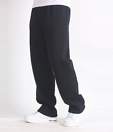 ieftine -Bărbați Pantaloni din lână Pantaloni Sport Jogger Pantaloni Talie elastică Picior drept Culoare solidă Simplu Respirabil Comfortabil Lungime totală Sport exterior Purtare Zilnică Casual / Sport