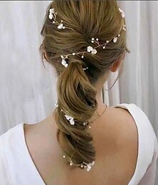 cheap -Headbands Headdress Headpiece Alloy Wedding Special Occasion Romantic Sweet With Imitation Pearl Headpiece Headwear