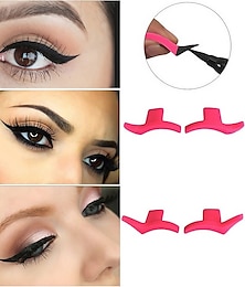 זול -4 pcs/Set New 1 Pair Cat Eye Eyeliner Stamp Eyeshadow Cosmetic Easy To Makeup Wing Style Tools Eye Liner Stamping Stencil Tools