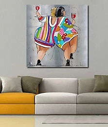 رخيصةأون -يدويا النفط الطلاء رسمت باليد جدار الفن المعاصر امرأة ديكور المنزل الديكور توالت قماش no إطار غير متمدد