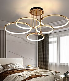 رخيصةأون -65 سم LED قلادة ضوء دائرة تصميم ضوء السقف فانوس desgin فلوش جبل أضواء المعادن مطلي الحديثة 220-240 فولت