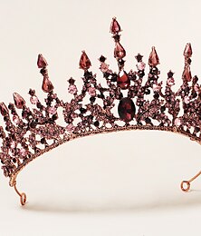 baratos -Crown Tiaras Bandanas Peça para Cabeça Strass Liga Casamento Festa / Noite Retro Doce Com Cristal / Strass Combinação Capacete Chapéu
