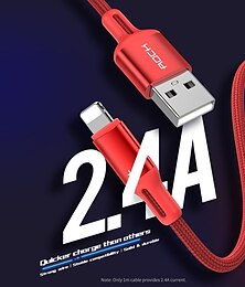 economico -caricabatterie iphone 3.3ft 6.6ft cavo rock lightning cavo di ricarica iphone 2.4a ricarica rapida cavo usb intrecciato in nylon compatibile con iphone 14 pro max 13 pro 12 11 xs max 8 plus 7