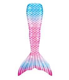 cheap -Kids Girls' Swimwear Mermaid Tail Swimsuit For Swimming The Little Mermaid Photography Swimwear Cosplay Colorful Blue Purple Party Holiday Beach Costumes Princess Bathing Suits 3-10 Years