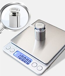 رخيصةأون -مجوهرات الجيب الرقمية عالية الدقة والمطبخ مقياس الغذاء 0.01 جرام -500 جرام الدقة LCD المحمولة حقيبة جيب صغيرة البريدية عالية الدقة وزن مجوهرات المطبخ