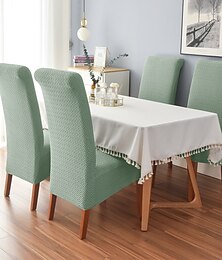 cheap -Dining Chair Covers, Stretch Chair Cover Black Green Spandex Jacquard  High back Chair Protector Covers Seat Slipcover with Elastic Band for Dining Room,Wedding, Ceremony, Banquet,Sage Green