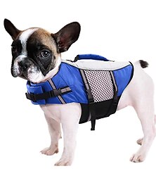 olcso -kutya mentőmellény úszó mellény könnyű, magas fényvisszaverő képességű állatmentő emelő fogantyúval, pórázgyűrűvel