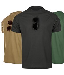 voordelige -Voor heren Jacht T-shirt Tactisch militair overhemd Buiten Ultralicht (UL) Ventilatie Snel Drogend Ademend Lente Zomer Effen Kleding Bovenlichaam Polyester Korte mouw Kamperen&Wandelen Jagen Vissen