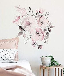 お買い得  -牡丹の花美しい女性の装飾ステッカーカラフルな壁のステッカーの壁デカール家の装飾 30 × 90 センチメートル寝室用リビングルーム