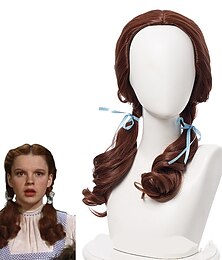 economico -il mago di oz parrucca delle donne mago di oz dorothy brown parrucca dg ragazza dorothy brown coda di cavallo parrucche per capelli in stile s parrucche di halloween